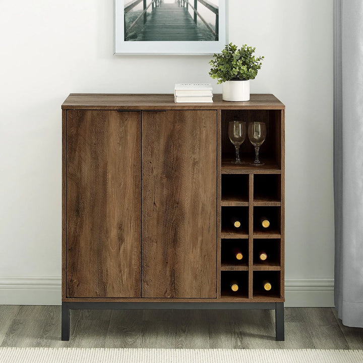 Bar Cabinet Rustic Oak Heideman