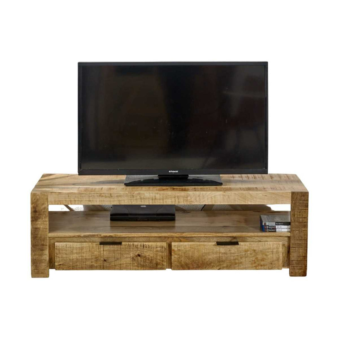 Surrey Solid Wood Tv Stand With 2 Drawers