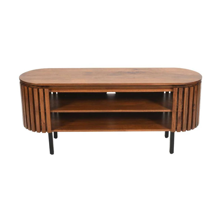 Slatted Mango Wood TV Cabinet