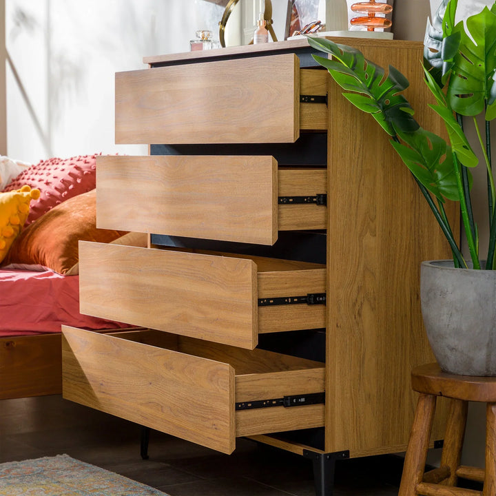 4 Drawer Chest English Oak Lawrence