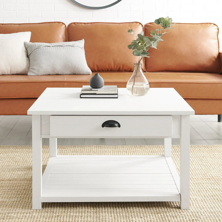 Coffee Table Brushed White Marino