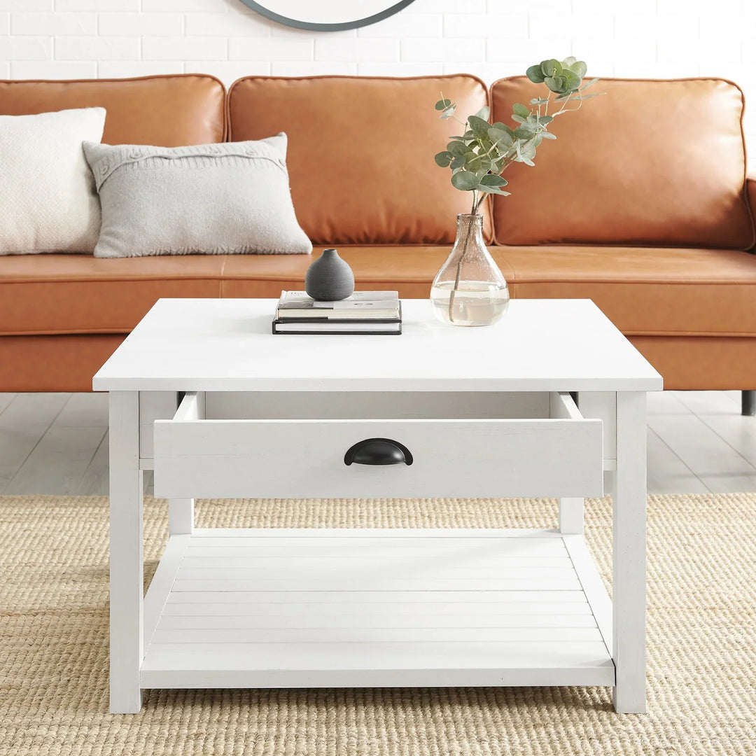 Coffee Table Brushed White Marino