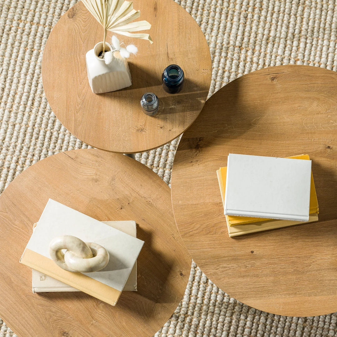 Set of 3 Modern Round Nesting Coffee Tables Magdalen