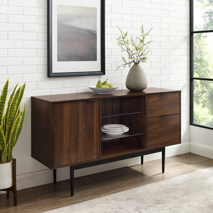 2 Drawer Sideboard Dark Walnut Abdul