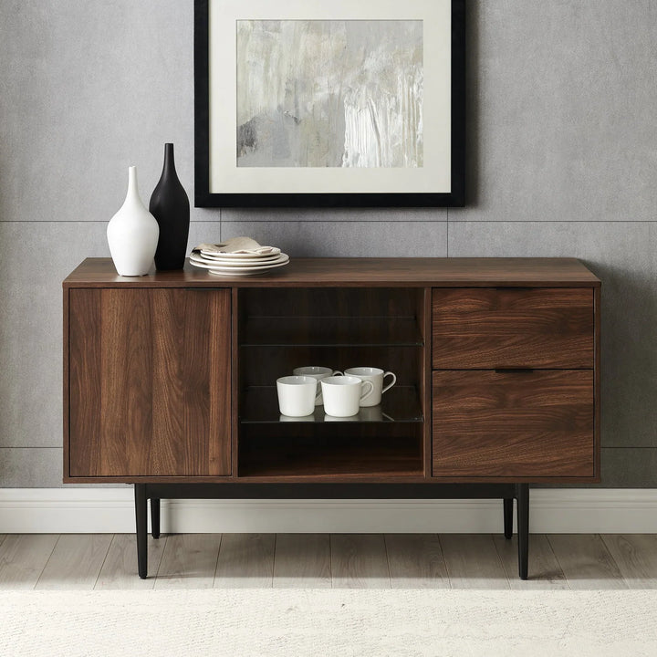 2 Drawer Sideboard Dark Walnut Abdul