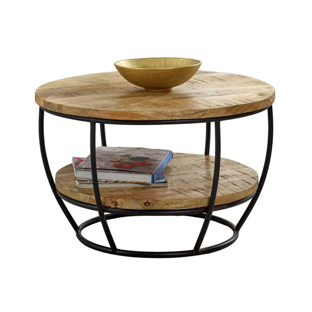 Surrey Solid Wood & Metal Coffee Table With Shelf