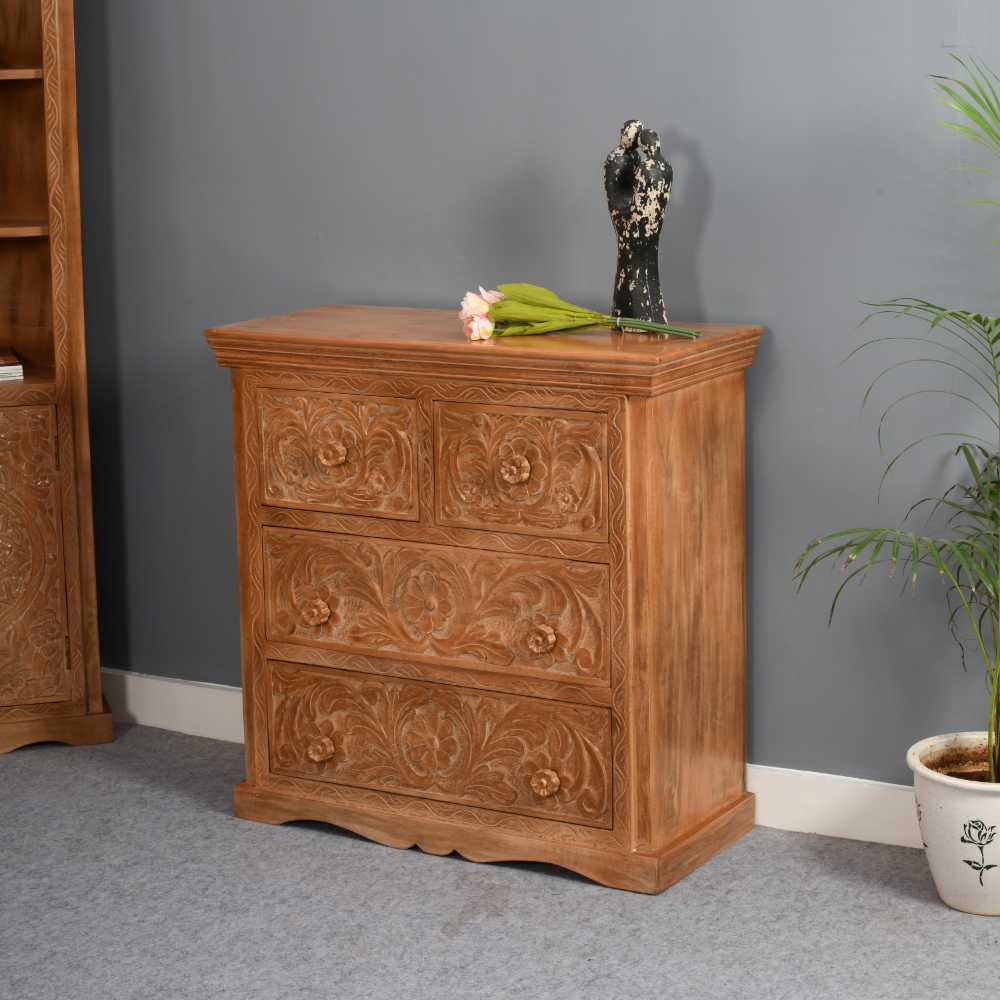 Artwork Mango Wood Chest Of Drawers