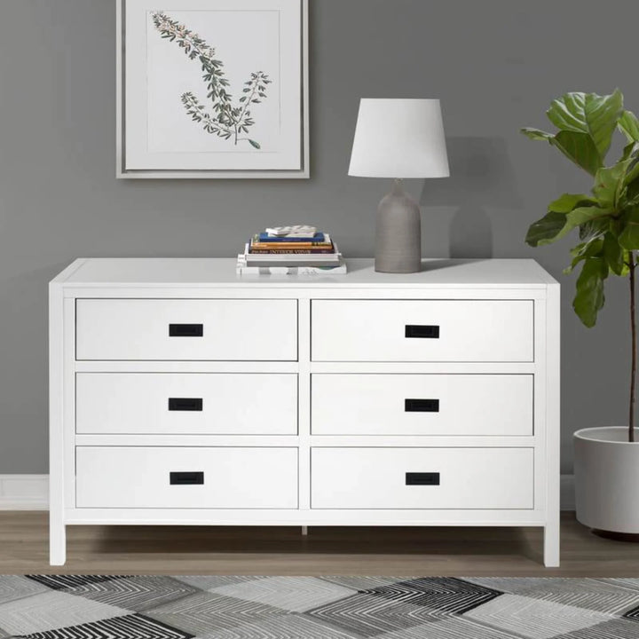 Solid Wood Drawer Chest White Anderson