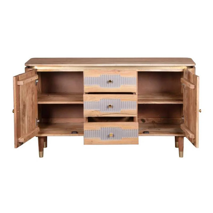 Wilton Acacia Wood 2 Doors 3 Drawers Sideboard