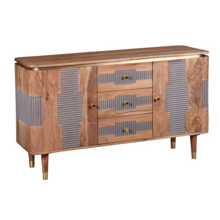 Wilton Acacia Wood 2 Doors 3 Drawers Sideboard