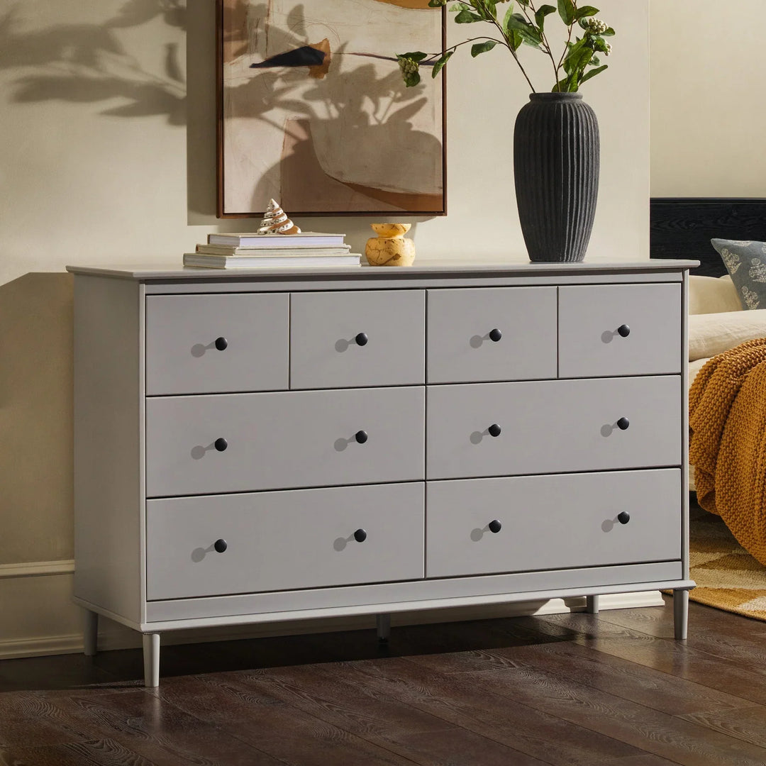 Solid Wood 6 Drawer Chest Grey Abberbury