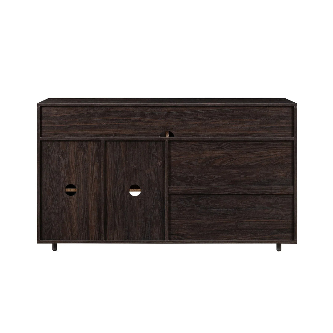 2 Drawer Sideboard Dark Espresso Black Masey