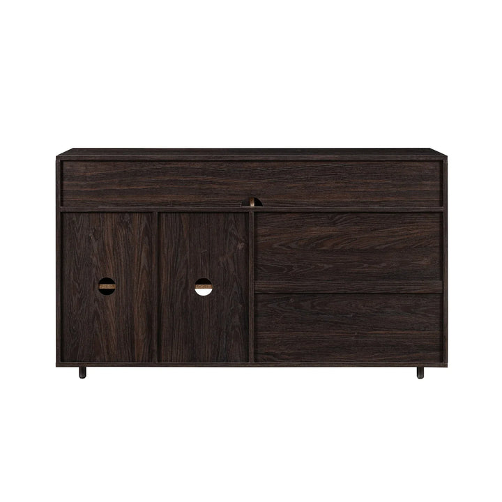 2 Drawer Sideboard Dark Espresso Black Masey