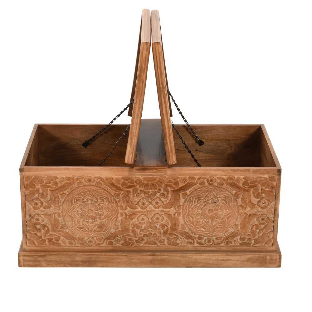 Artwork Mango Wood Coffee Table/Blanket Box