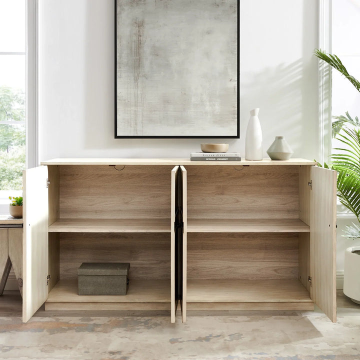 4 Door Modern Sideboard Birch Mina