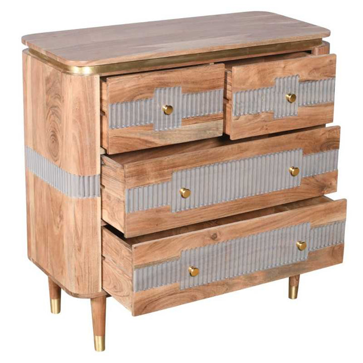 Wilton Acacia Wood 4 Drawers Chest