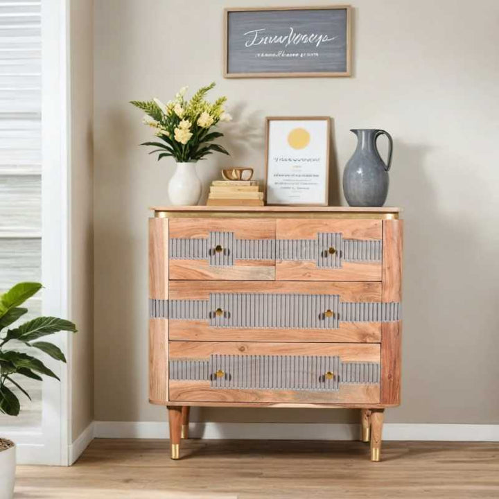 Wilton Acacia Wood 4 Drawers Chest