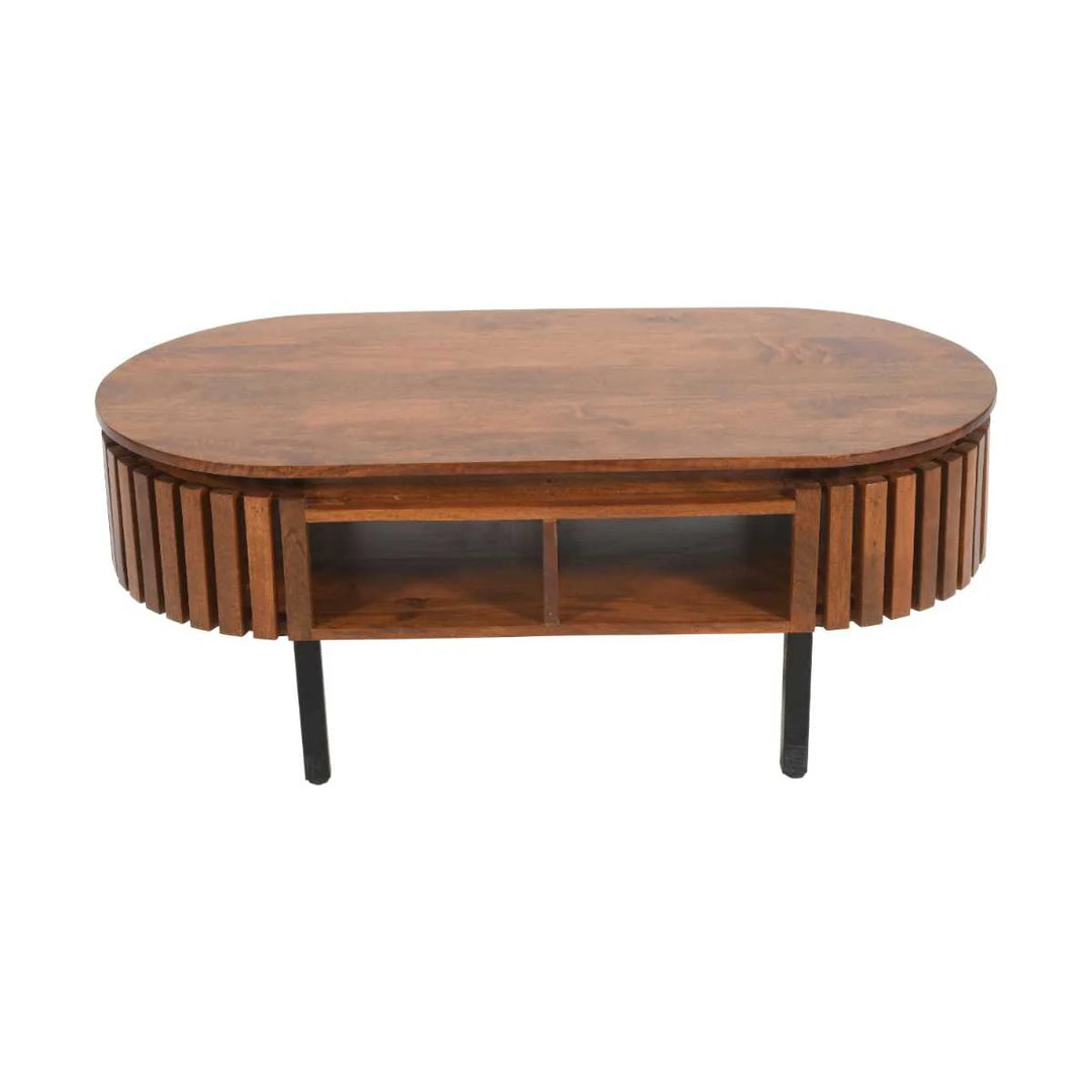 Slatted Mango Wood Coffee Table Rectangular