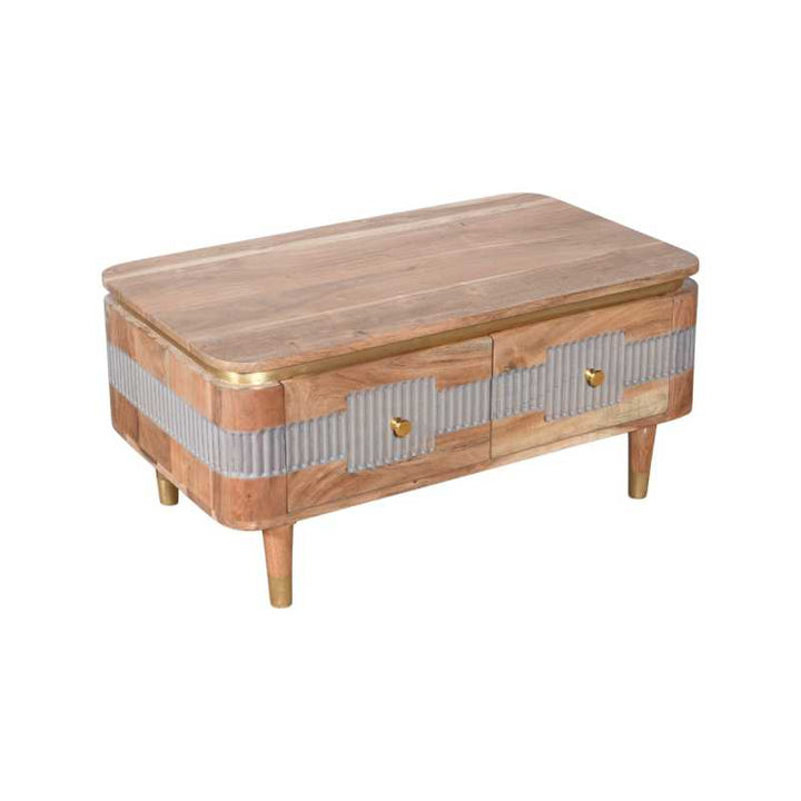 Wilton Acacia Wood 2 Drawers Coffee Table