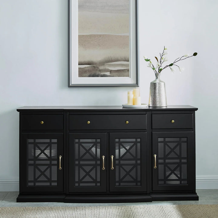 4 Door Sideboard Black Dean