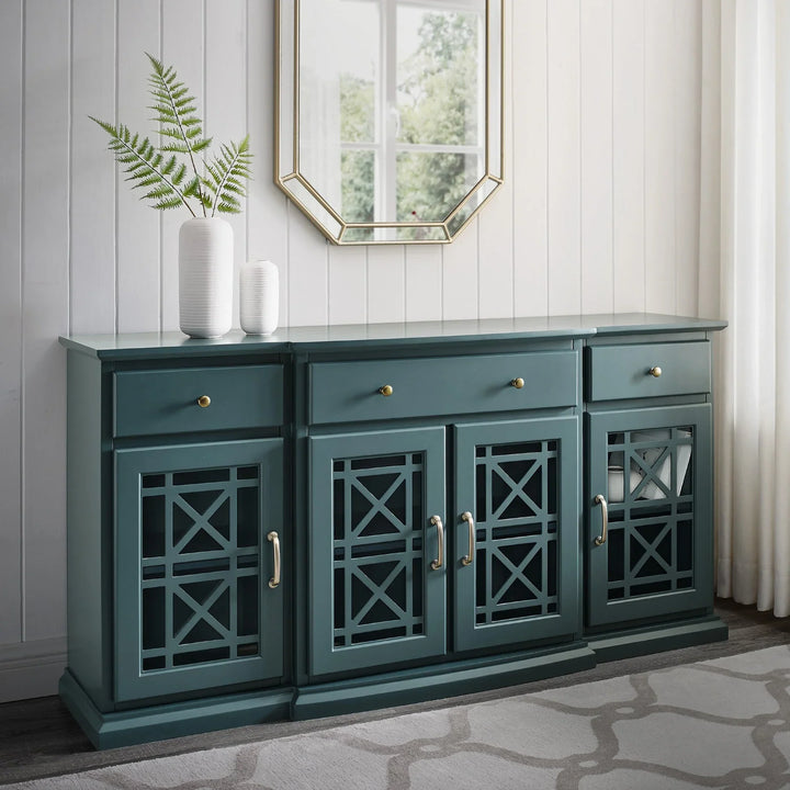 4 Door 3 Drawer Sideboard Dark Teal Dean