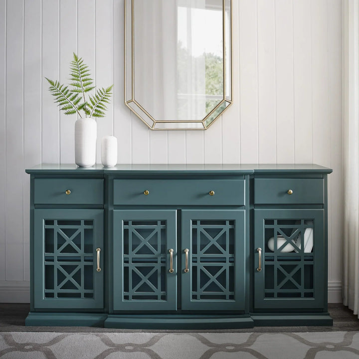 4 Door 3 Drawer Sideboard Dark Teal Dean