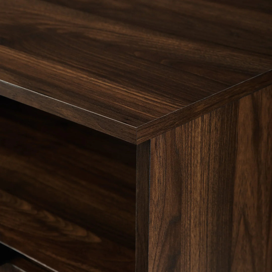 Angled Door Sideboard Dark Walnut Rosdorf