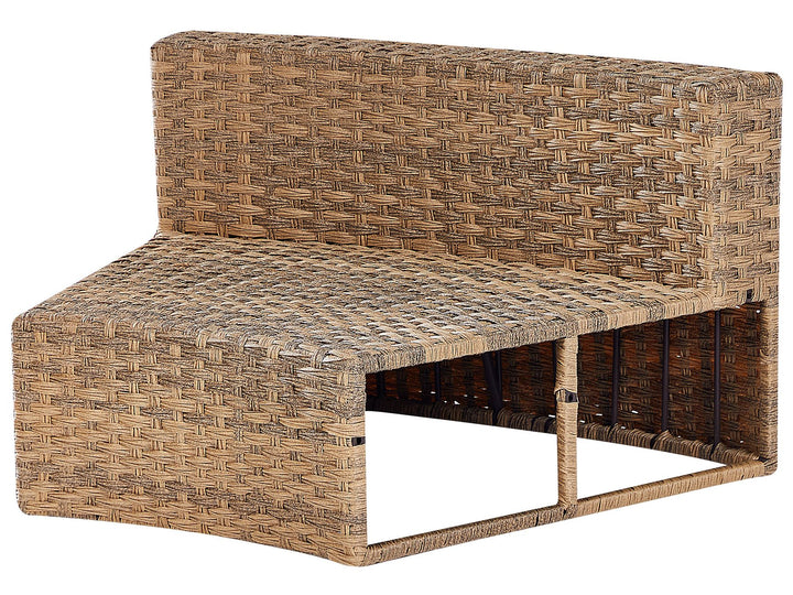 Severo 9 Seater PE Rattan Garden Lounge Set Golden Brown