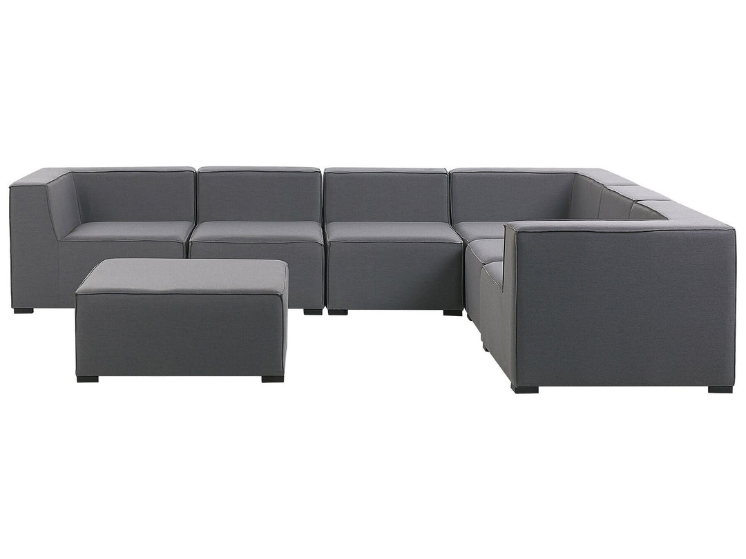 Arezzo Right Hand 7 Seater Modular Garden Corner Lounge Set Grey