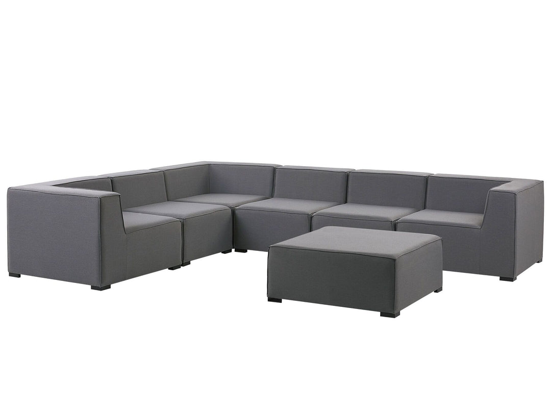 Arezzo Right Hand 7 Seater Modular Garden Corner Lounge Set Grey