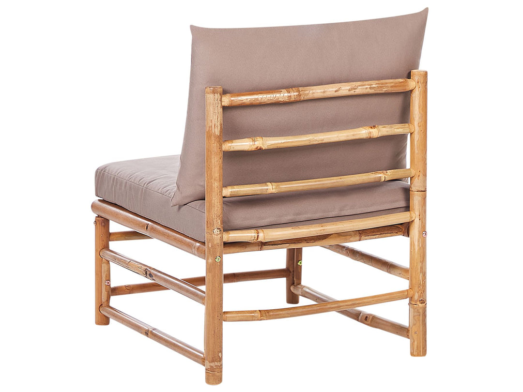 Cerreto 6 Seater Bamboo Garden Lounge Set Taupe