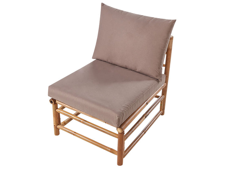 Cerreto 6 Seater Bamboo Garden Lounge Set Taupe