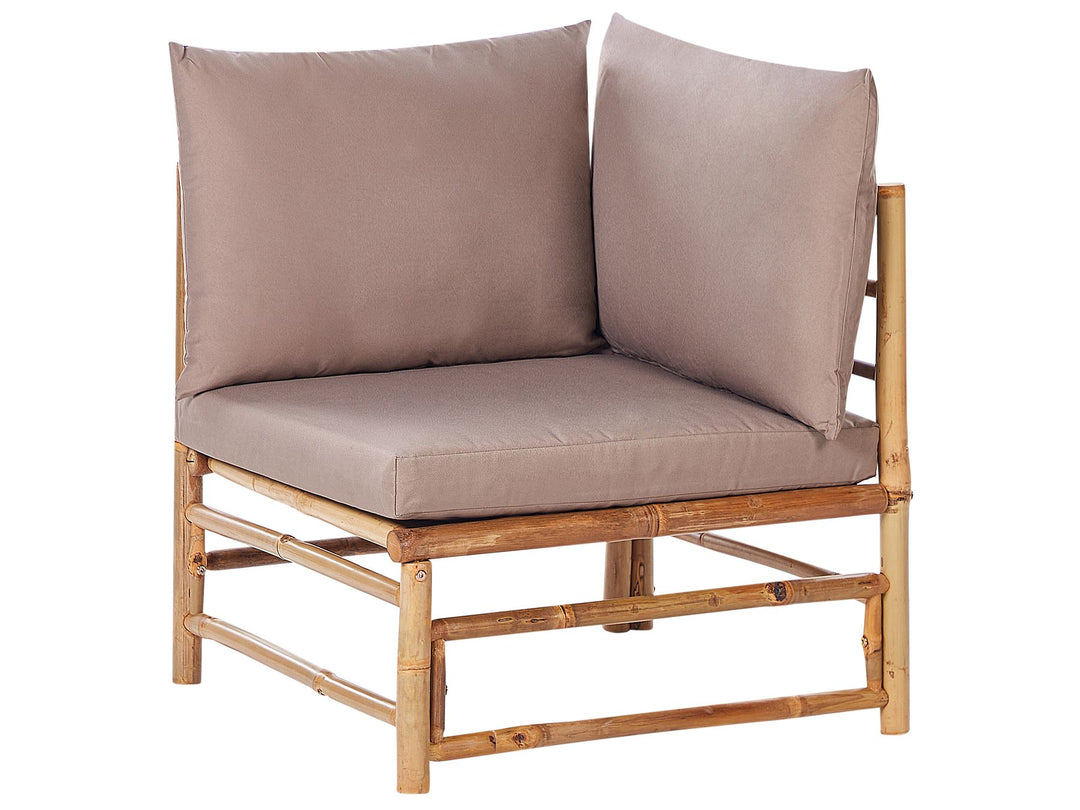 Cerreto 6 Seater Bamboo Garden Lounge Set Taupe