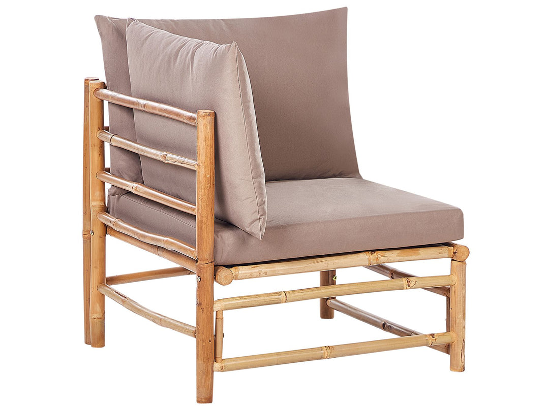 Cerreto 6 Seater Bamboo Garden Lounge Set Taupe