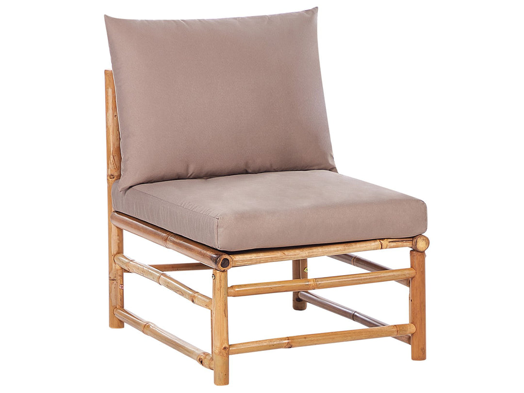 Cerreto 6 Seater Bamboo Garden Lounge Set Taupe