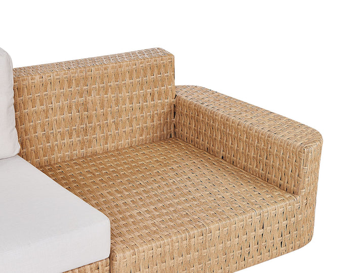 Oliveri 4 Seater PE Rattan Garden Corner Lounge Set Beige