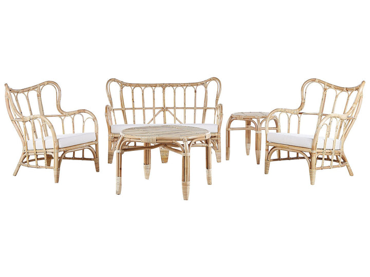 Brindisi 4 Seater Rattan Garden Lounge Set Natural