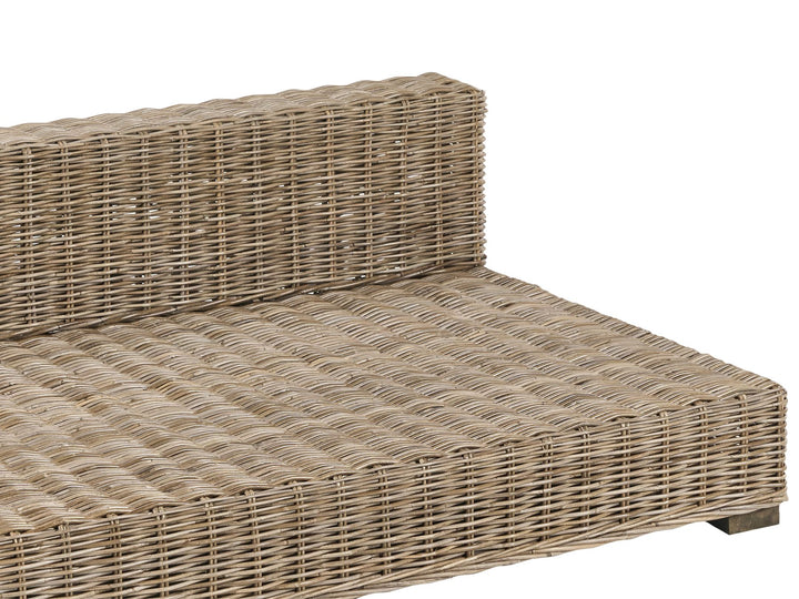 Varallo Right Hand 4 Seater Rattan Modular Garden Lounge Set Grey