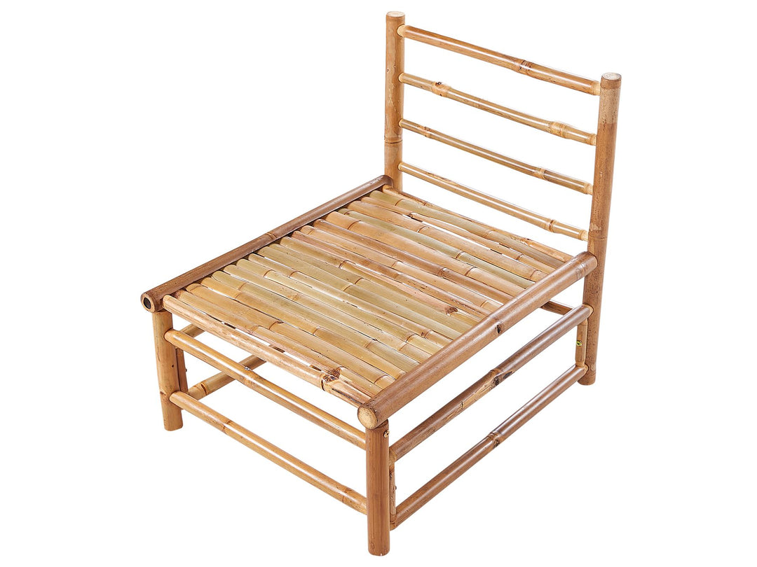 Cerreto 6 Seater Bamboo Garden Corner Lounge Set Off-White