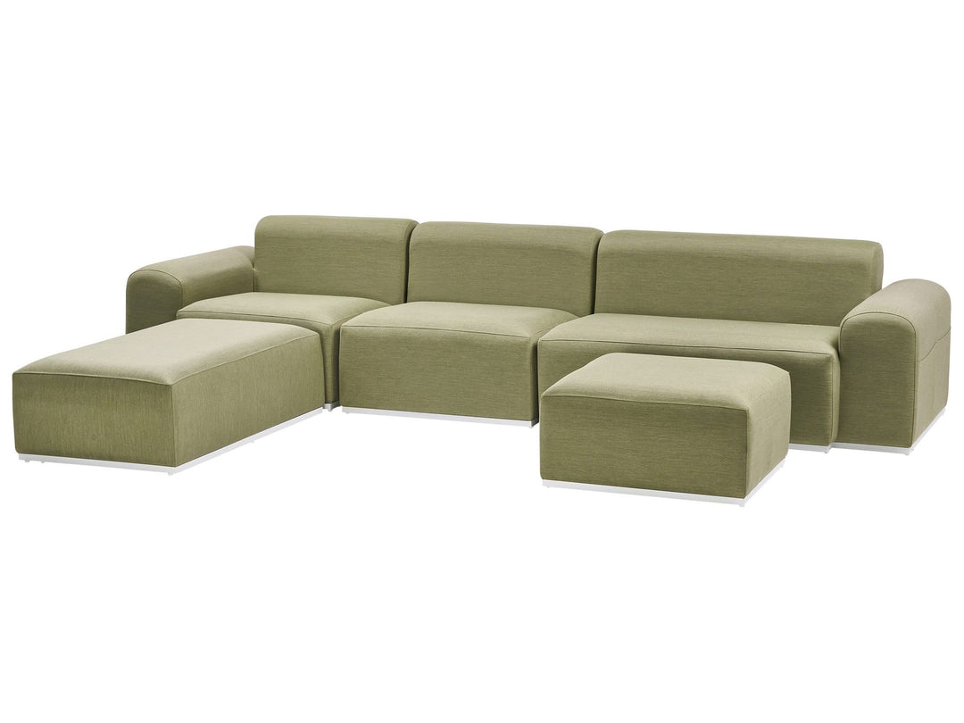 Battifollo 7 Seater Modular Garden Lounge Set Olive Green