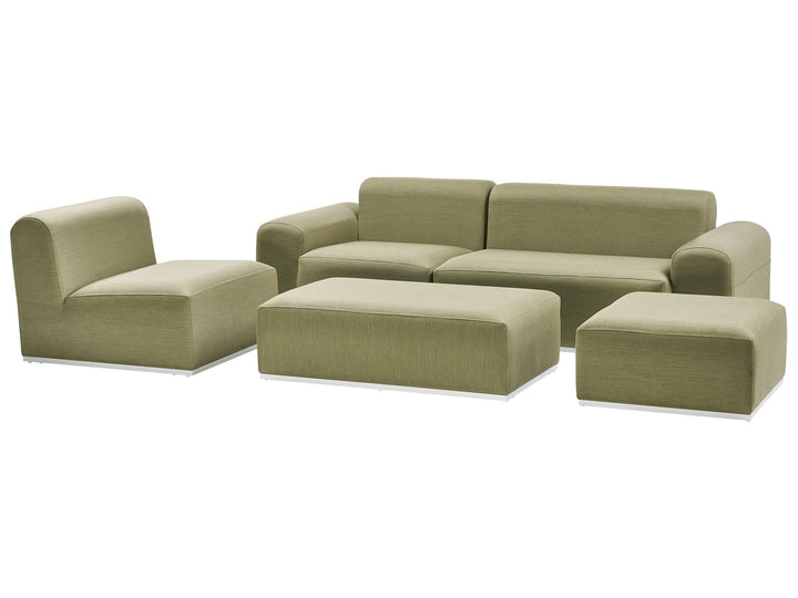 Battifollo 7 Seater Modular Garden Lounge Set Olive Green