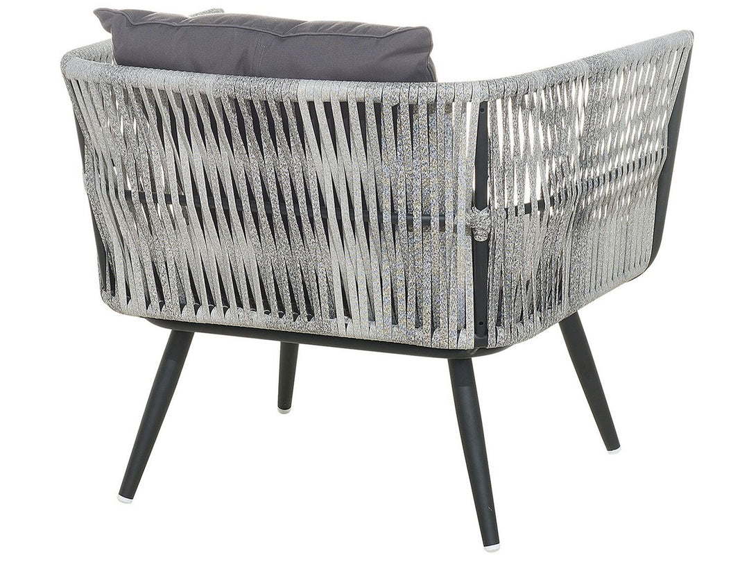 Ragusa 4 Seater PE Rattan Garden Lounge Set Grey