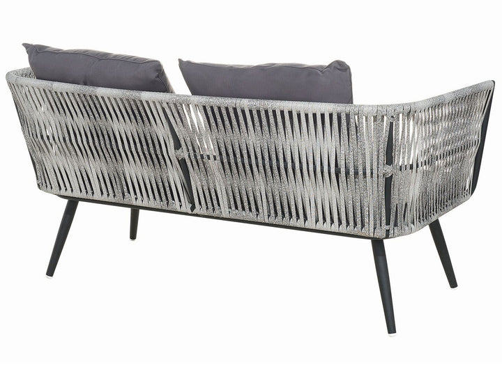 Ragusa 4 Seater PE Rattan Garden Lounge Set Grey