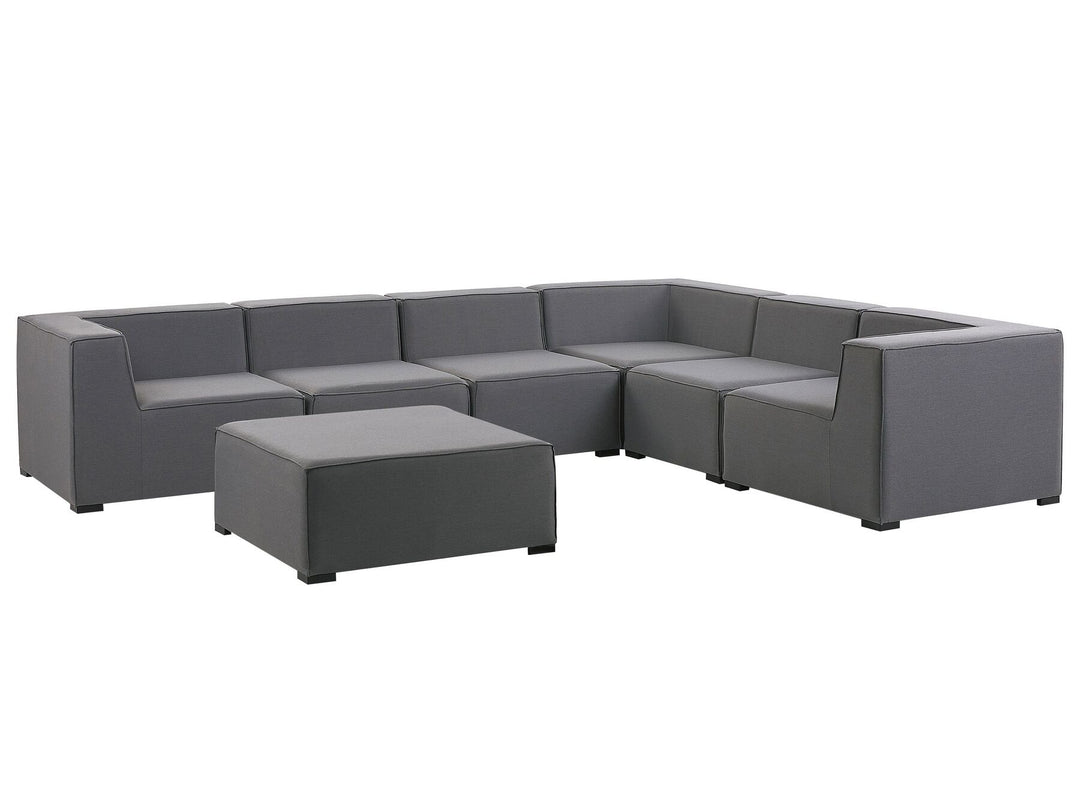 Arezzo Left Hand 7 Seater Modular Garden Corner Lounge Set Grey