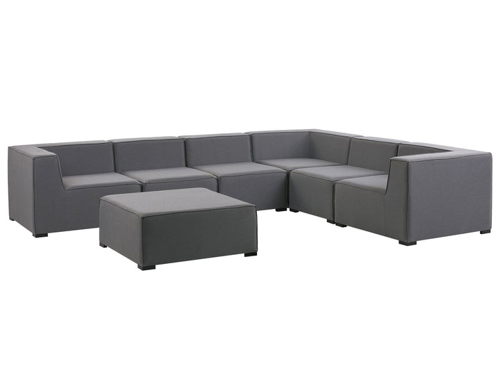 Arezzo Left Hand 7 Seater Modular Garden Corner Lounge Set Grey