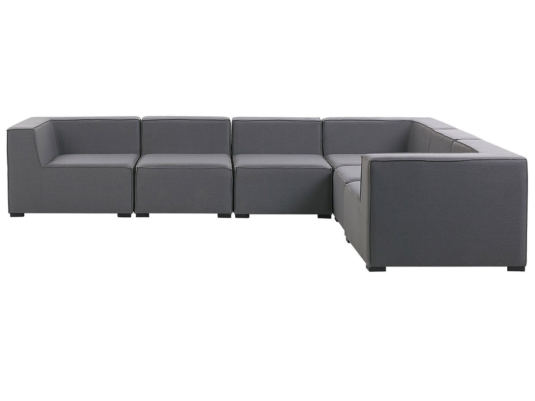 Arezzo Left Hand 7 Seater Modular Garden Corner Lounge Set Grey