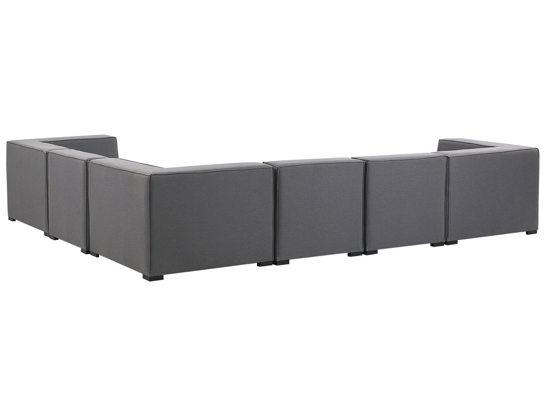 Arezzo Left Hand 7 Seater Modular Garden Corner Lounge Set Grey