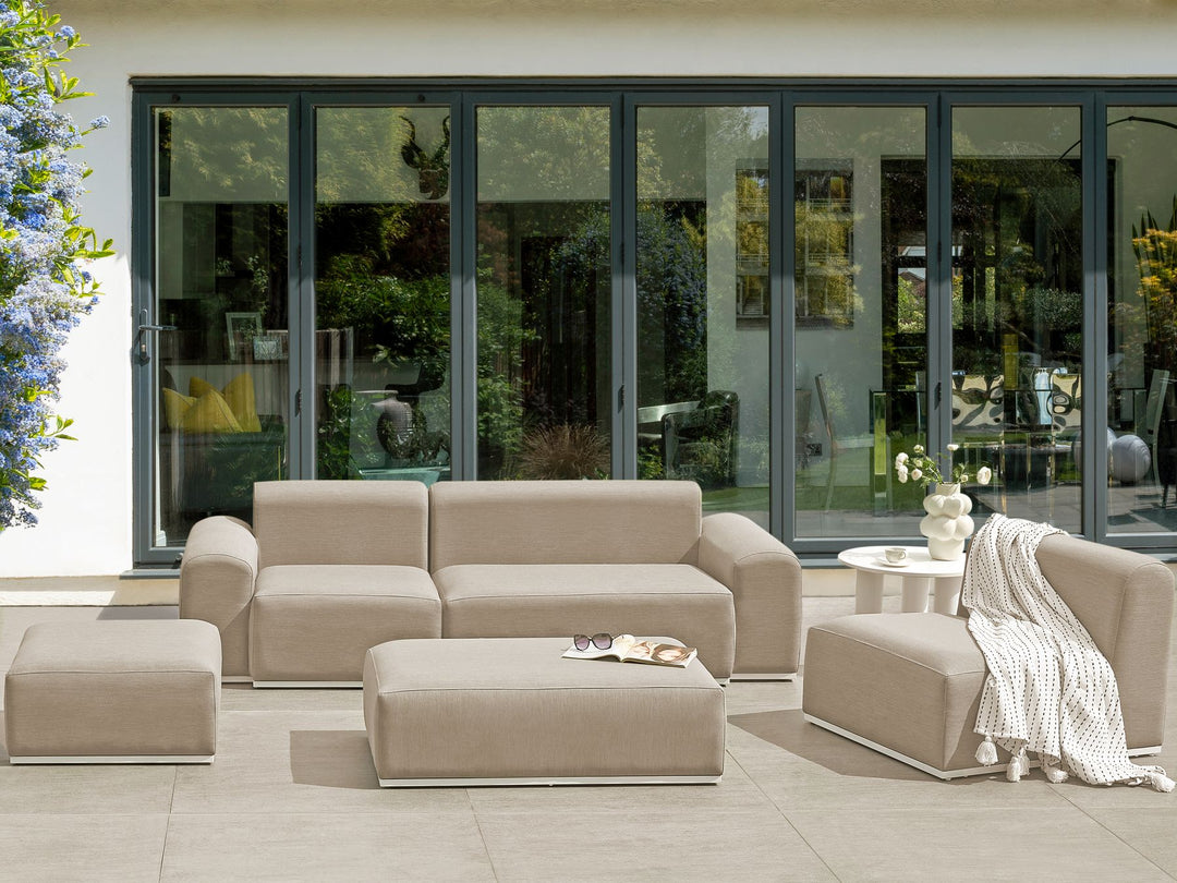 Battifollo 7 Seater Modular Garden Lounge Set Beige