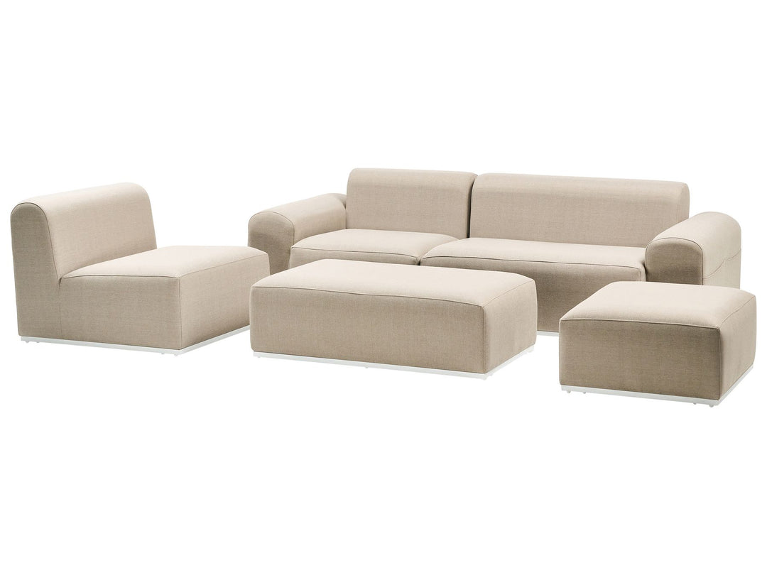 Battifollo 7 Seater Modular Garden Lounge Set Beige