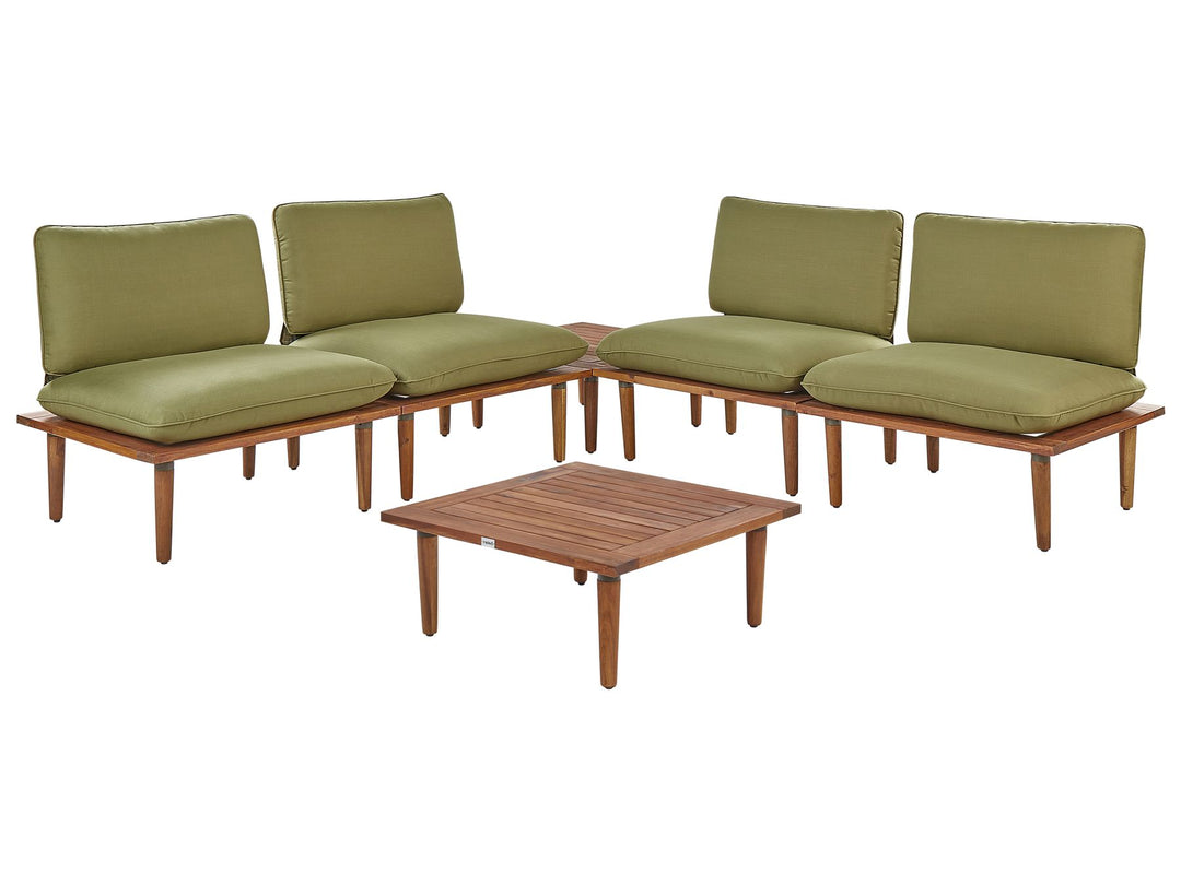 Frascati 4 Seater Certified Acacia Wood Garden Lounge Set Olive Green